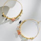Turquoise Stainless Steel Hoop Earrings