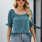 Short Flounce Sleeve Top