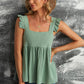 Ruffled Square Neck Babydoll Blouse