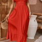 Swiss Dot V-Neck Flutter Sleeve Dress