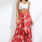 Printed High-Rise Tied Culottes