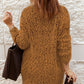 Fuzzy Popcorn Knit Open Front Longline Cardigan