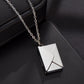 Envelope Pendant Stainless Steel Necklace