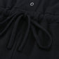 Snap Front Drawstring Waist Romper