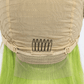 12" 140g Lace Front Wigs Human Hair in Lime 150% Density