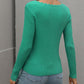 V-Neck Ribbed Knit Top