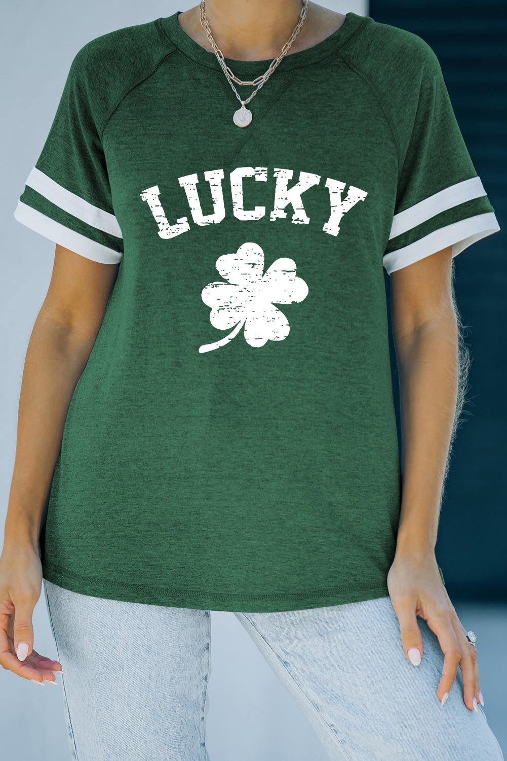 LUCKY Clover Graphic Tee Shirt