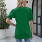 Square Neck Flounce Sleeve Top