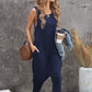 Sleeveless Pocketed Harem Jumpsuit
