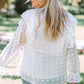 Plus Size Swiss Dot Ruffled Blouse