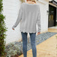 Scalloped Boat Neck Openwork Tunic Sweater