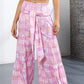 Printed High-Rise Tied Culottes