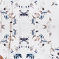 Printed Deep V Tie Hem Blouse