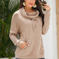 Cowl Neck Drop Shoulder Sweatshirt