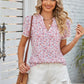Floral Notched Neck Blouse