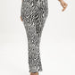 Zebra Print Straight Leg Pants