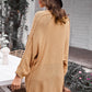 Exposed Seam Open Front Longline Cardigan with Pockets