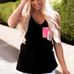 Printed Color Block Pocket Patch Tank