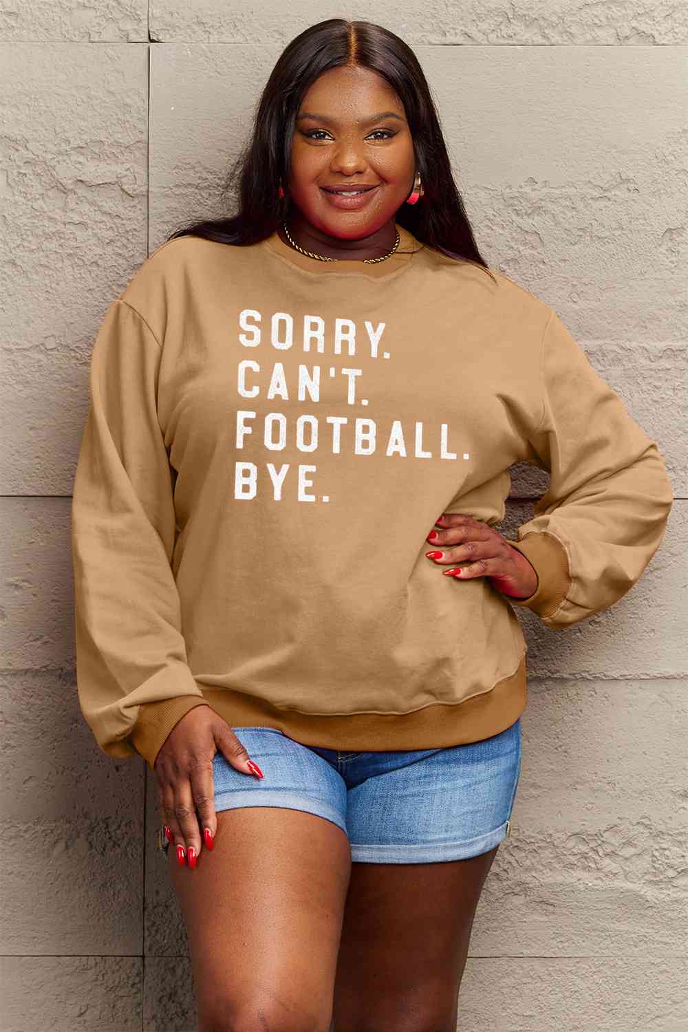 Simply Love Full Size Graphic Round Neck Sweatshirt