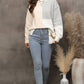 Color Block Crewneck Drop Shoulder Sweater