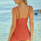 Ladder Detail Slit Swim Dress