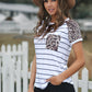 Striped Pocketed Patch T-Shirt