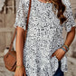 Printed Round Neck Tiered Top