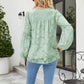 Applique Frill Trim Gathered Detail Blouse