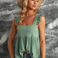 Ruffled Square Neck Babydoll Blouse