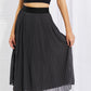 Zenana Full Size Romantic At Heart Pleated Chiffon Midi Skirt