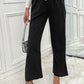Button Fly Wide Leg Pants