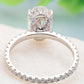 14K White Gold 2.5 Carat Moissanite 4-Prong Ring