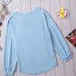 Button Detail Curved Hem Top
