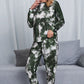 Tie-Dye Crewneck Top and Drawstring Waist Joggers Lounge Set