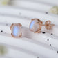 High Quality Natural Moonstone 925 Sterling Silver Stud Earrings