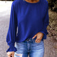 Round Neck Flounce Sleeve Top