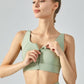 Breathable Zip-Up Sports Bra