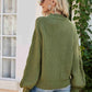 Mixed Knit Crewneck Drop Shoulder Sweater