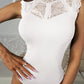 Scalloped Lace Yoke Sleeveless Bodysuit