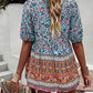 Bohemian Tassel Tie Puff Sleeve Babydoll Blouse