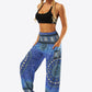 Printed High-Waist Pants