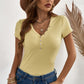 Buttoned Short Sleeve Tee Shirt