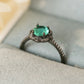 Natural Paraiba Blue Zircon Flower Shape Ring
