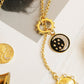 Zircon Sun and Moon Pendant Necklace