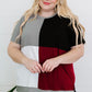Plus Size Color Block Round Neck T-Shirt