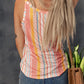 Multicolored Stripe V-Neck Tank