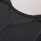 V-Neck Fringe Hem T-Shirt