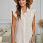 Flutter Sleeve Button Front Shirt