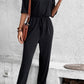 Off-Shoulder Jumpsuit with Pockets