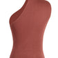 Asymmetrical Sleeveless Rib-Knit Top